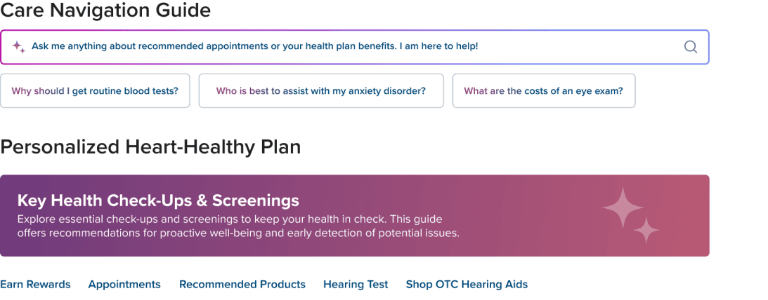 AI chatbots that can assist members by recommending important health checkups, educating members on their health plan benefits, and more!
