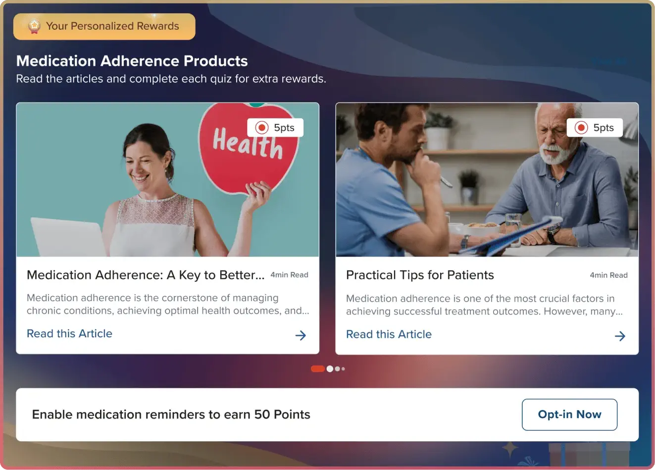 Tailored information and advice for an individual's medication adherence profile