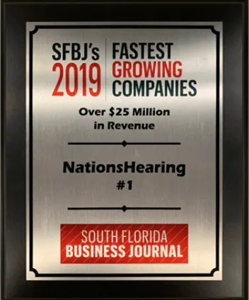 NationsHearing Ranks Number One on the South Florida Business Journal’s 2019 ‘Fast 50’