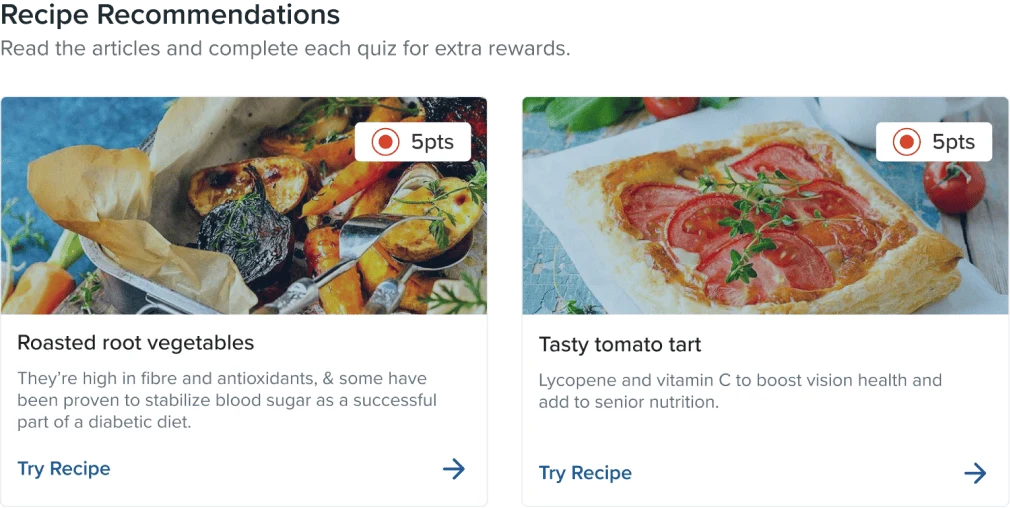 Budget-friendly, nutritional, and tasty recipes tailored to a member’s dietary preferences and restrictions